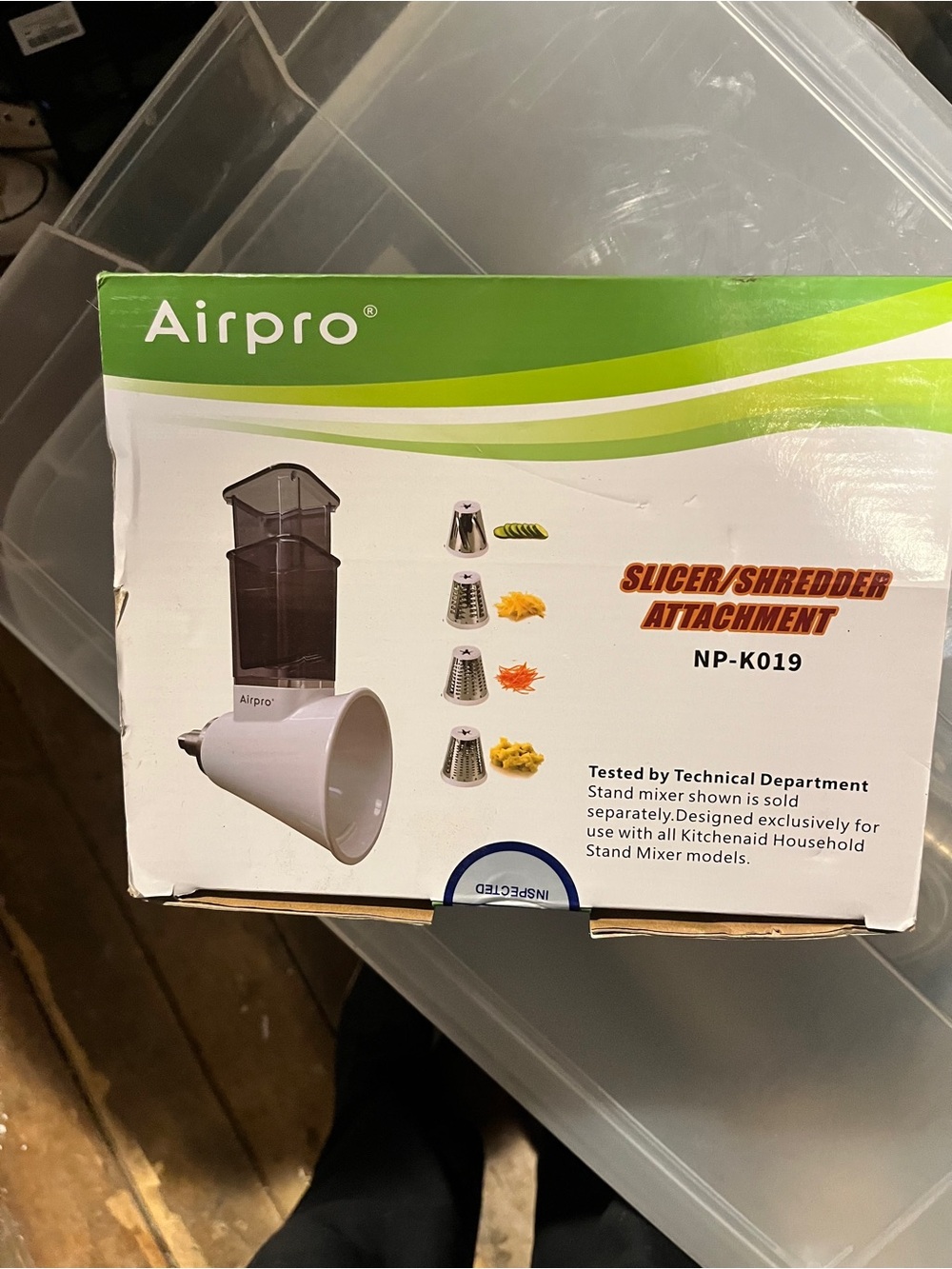 Air pro White Slicer/Shredder Attachment - NP-K019 for kitchen aid